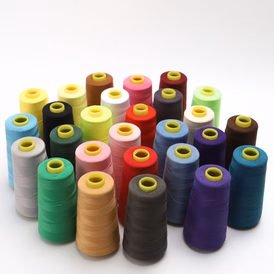 Fornecido de fábrica (OEM/ODM disponível) Alta Quaility 40s/2 Linha de costura 100% poliéster fiado 5000yds